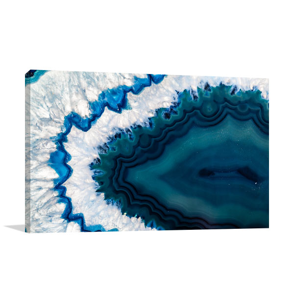 Blue Geode Wall Art Print Stretched Canvas Prints Online