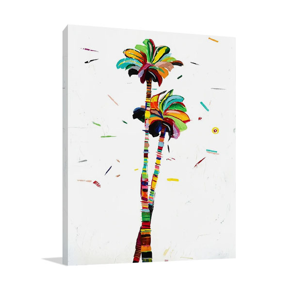 Bright Coconut Palm Canvas Print | Altamura