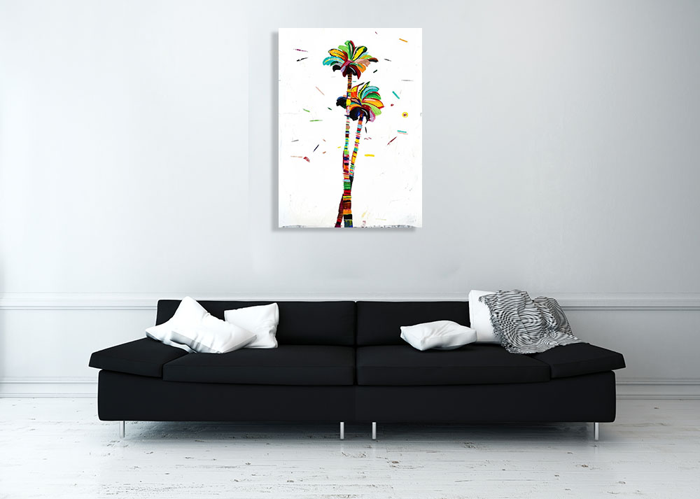 Whimsical Canvas Print Palm Tree