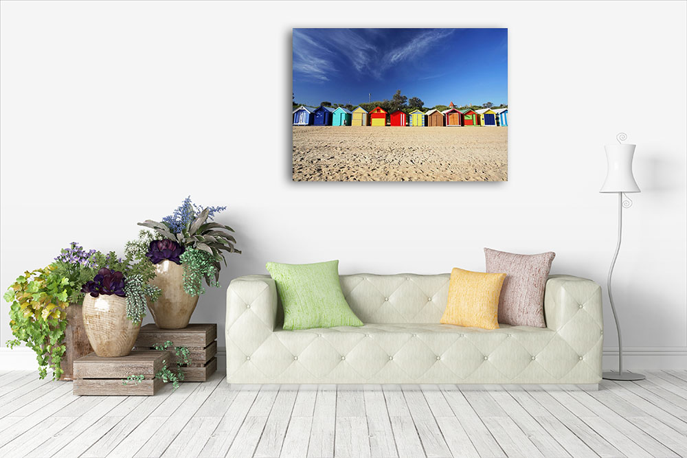 Melbourne Victoria Beach Print Canvas