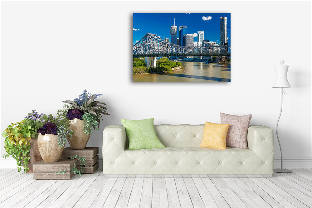 Australia Brisbane Story Bridge Canvas Wall Print