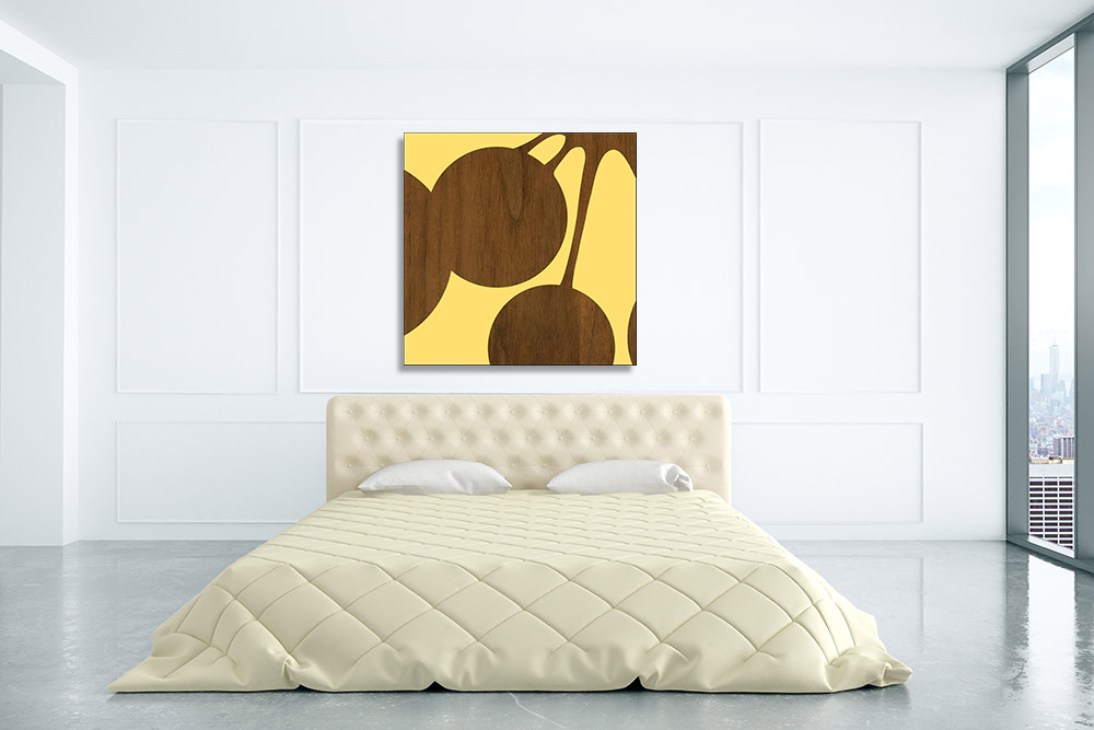 Brown Yellow Abstract Art Print