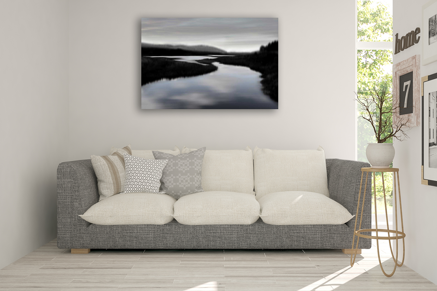 Black and White Art Print Canvas