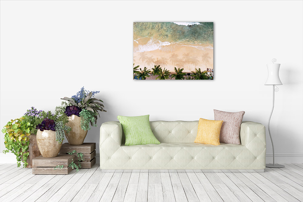 Palm Trees Beach Canvas Print