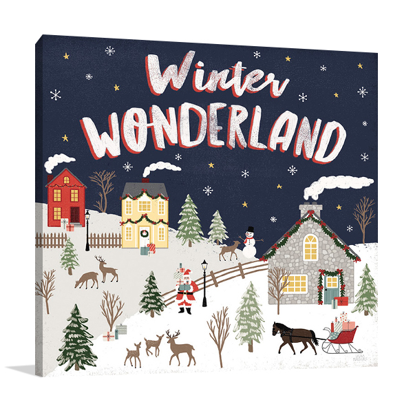 Christmas Village III Wall Art Print