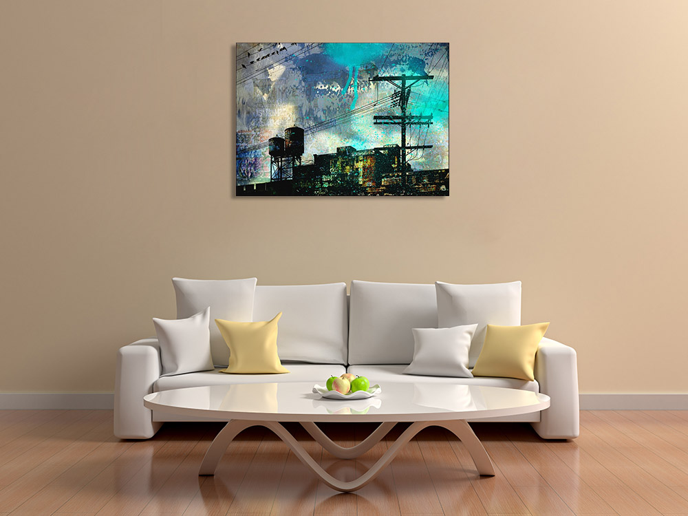 Digital Abstract Cityscape Art Print