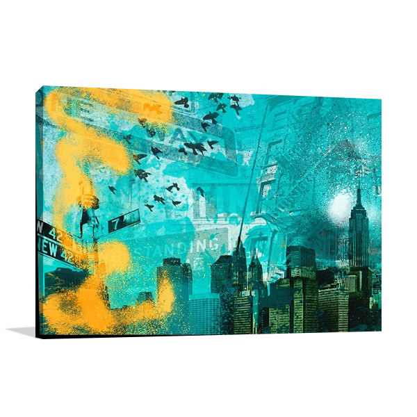 City Scrim C Canvas Wall Art Print