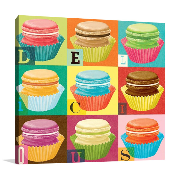 Colourful Macaroons Art Print | Steffen