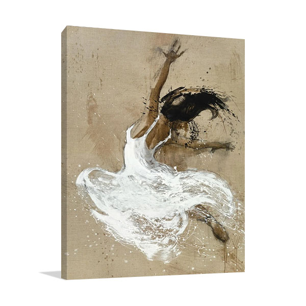 Dancer in White- Canvas Print 