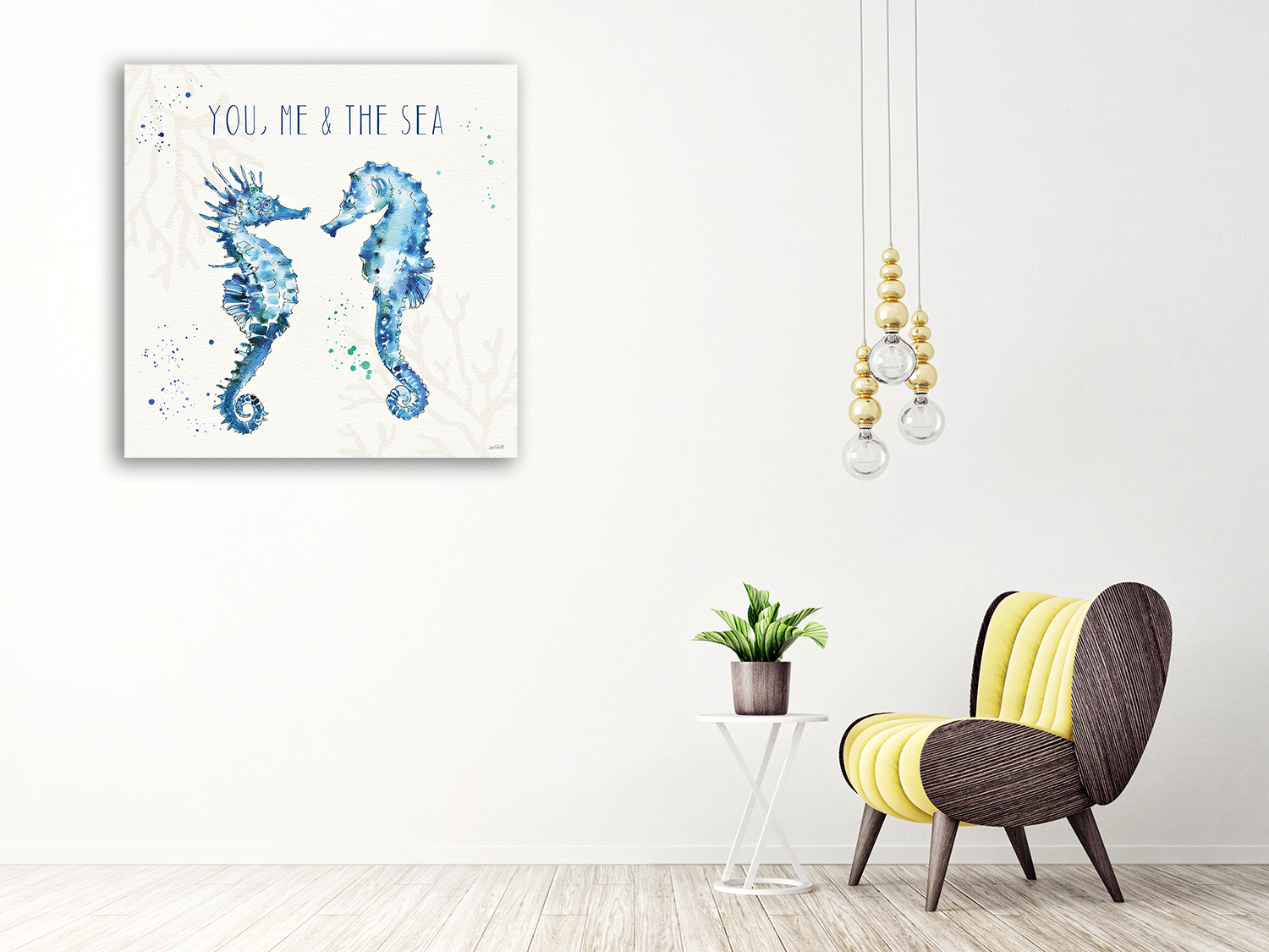 Blue Humor Art Wall Print 