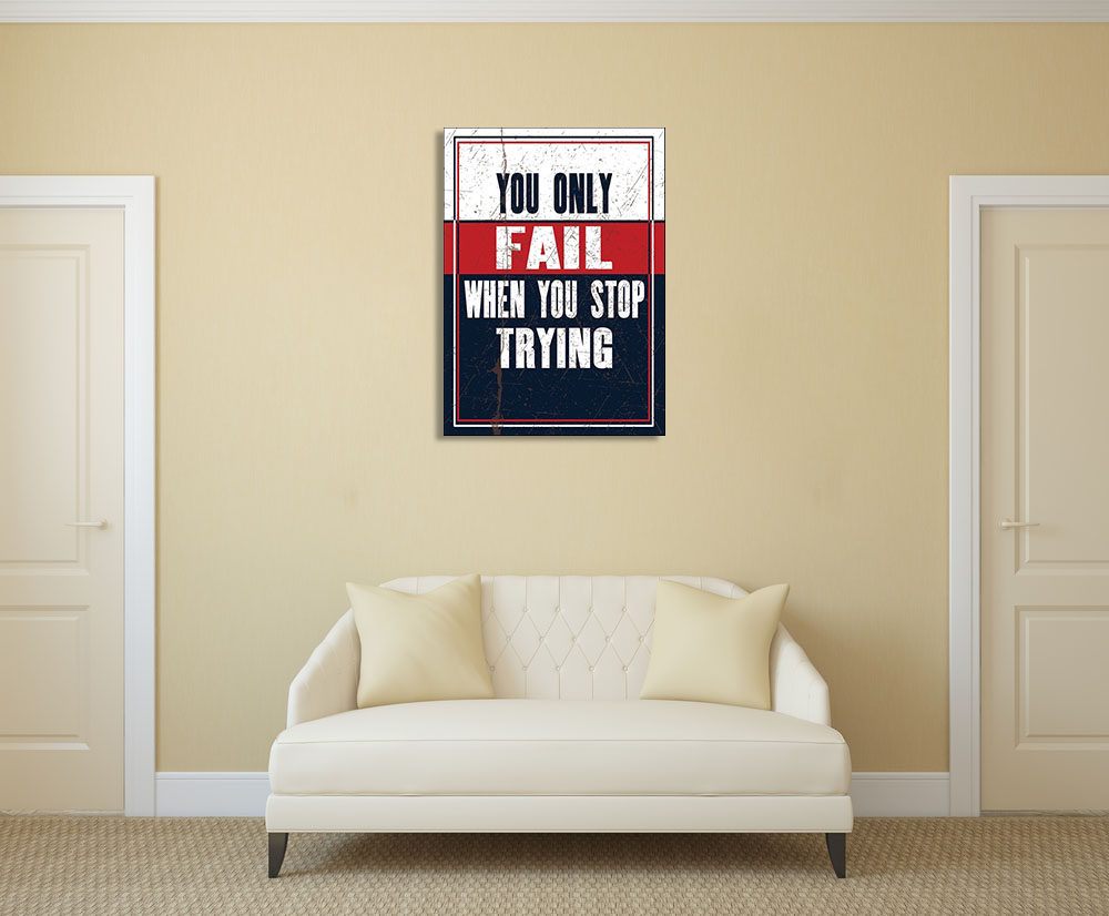 Red White Inspirational Art Print