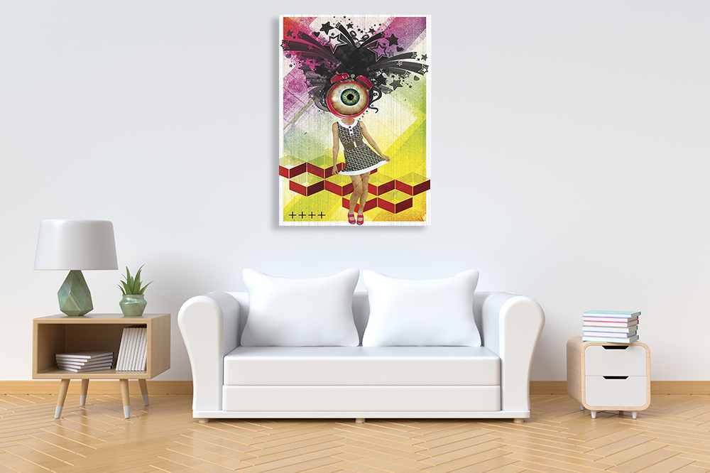 Whimsical Yellow Canvas Wall Art