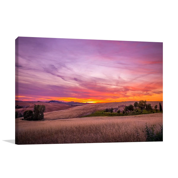 Dramatic Sky Sunset Print on Canvas
