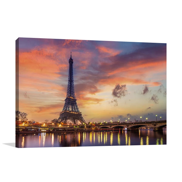 Eiffel Tower Sunrise Canvas Print