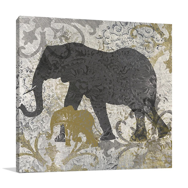 Elephants Exotiques Canvas Print | Katrina Craven
