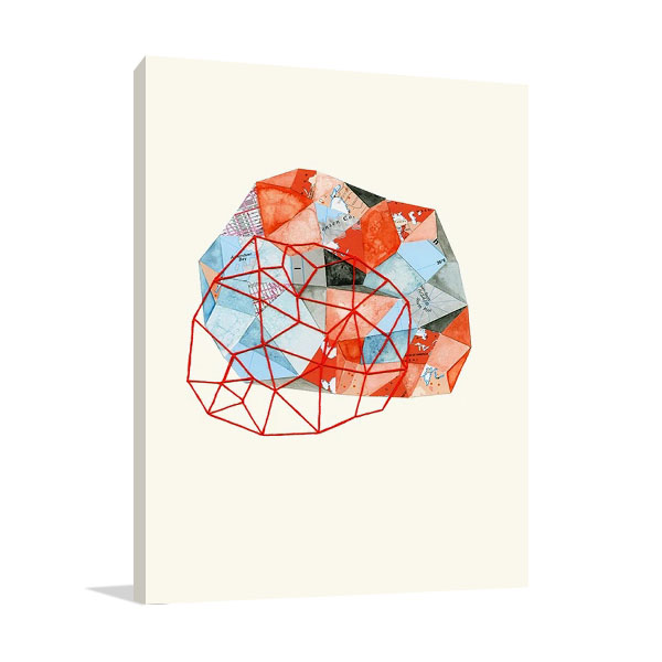 Embroidered Prism Collage VI Print | Marie