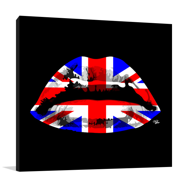 England Kiss Wall Art Print