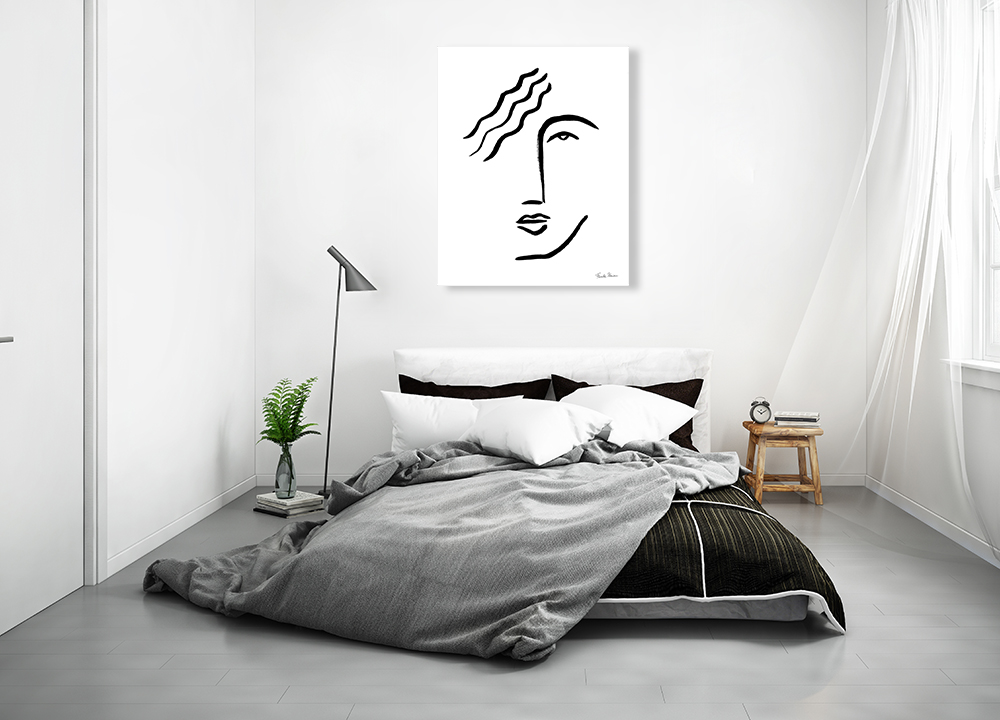 Line Drawing Art Print on Canvas