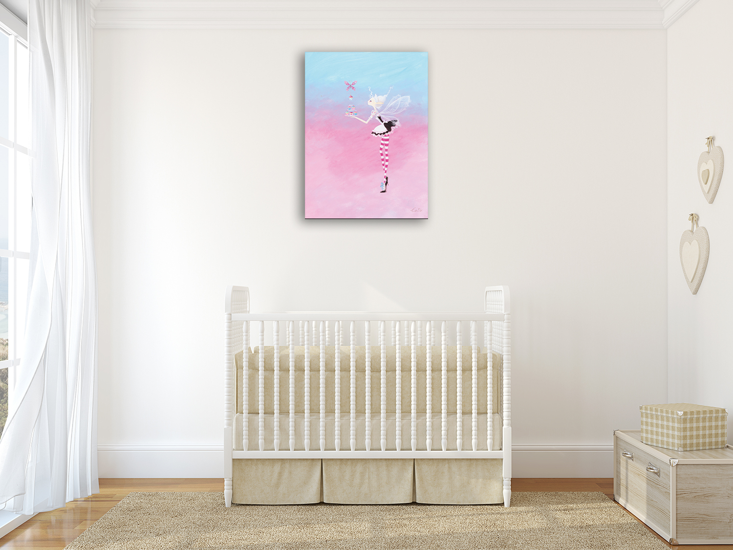 Blue Pink Canvas Art