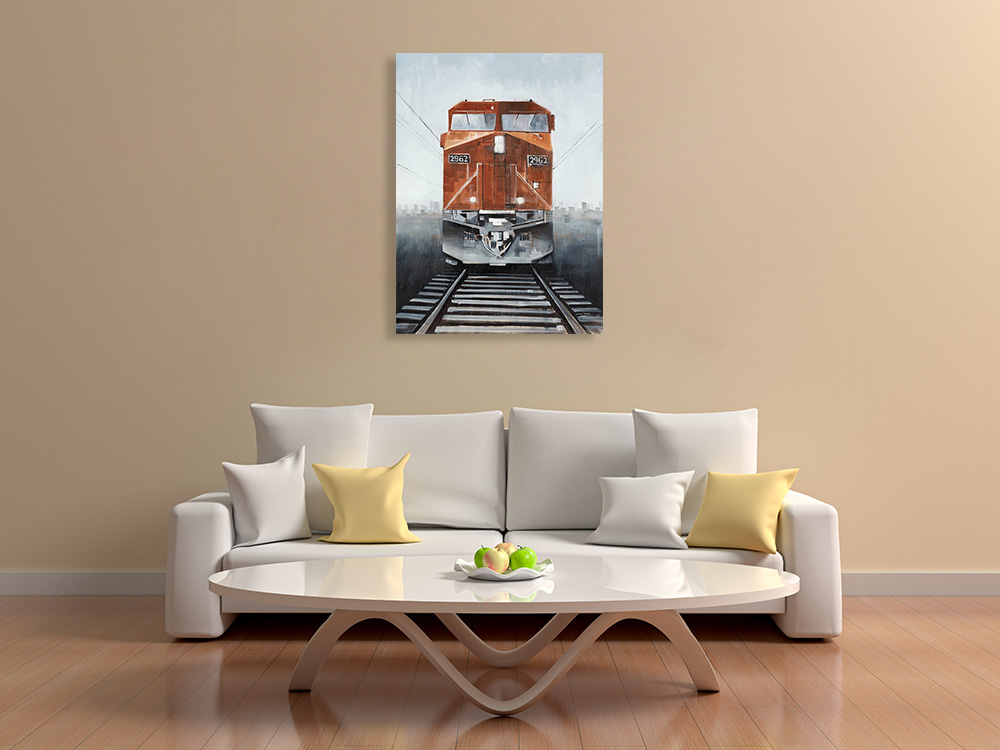 Print Canvas Vintage Train