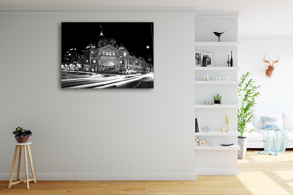 Black and White Print on Canvas