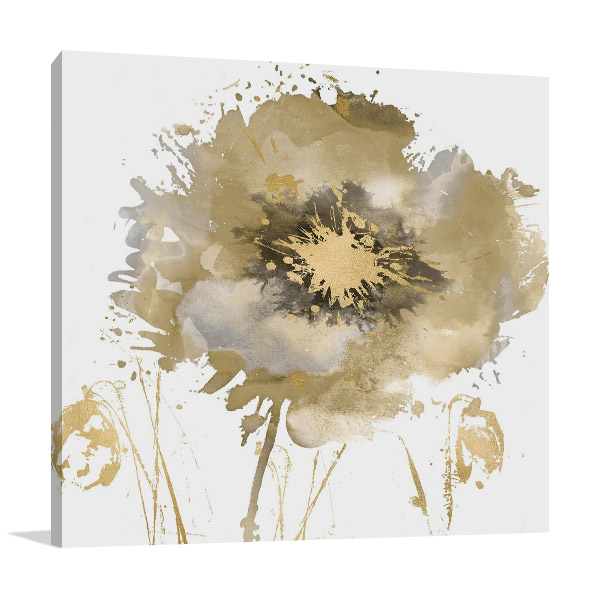 Flower Burst in Gold II Wall Print