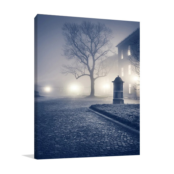 Foggy Old Town Canvas Print