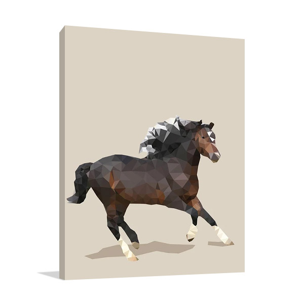 Fractal Horse Wall Art Print