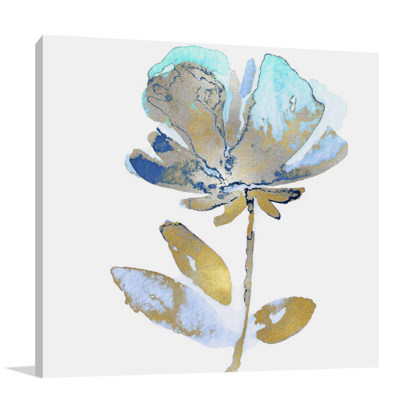 Fresh Bloom Aqua II  Print Canvas