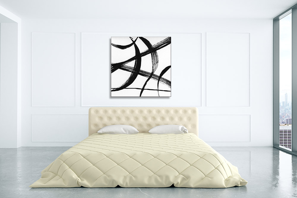 Black and White Canvas Abstract Art