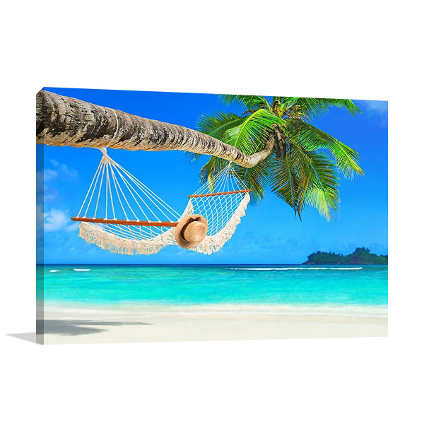  Hammock Palm Tree Wall Art Print