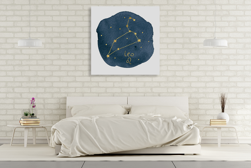 Bedroom Square Canvas Art Print