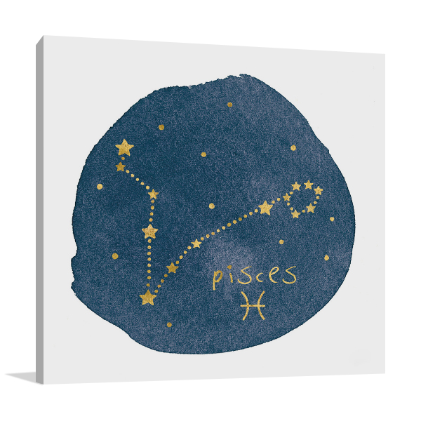 Horoscope Pisces Canvas Art Print