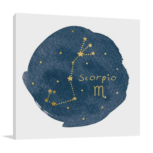 Horoscope Scorpio Art Canvas Print