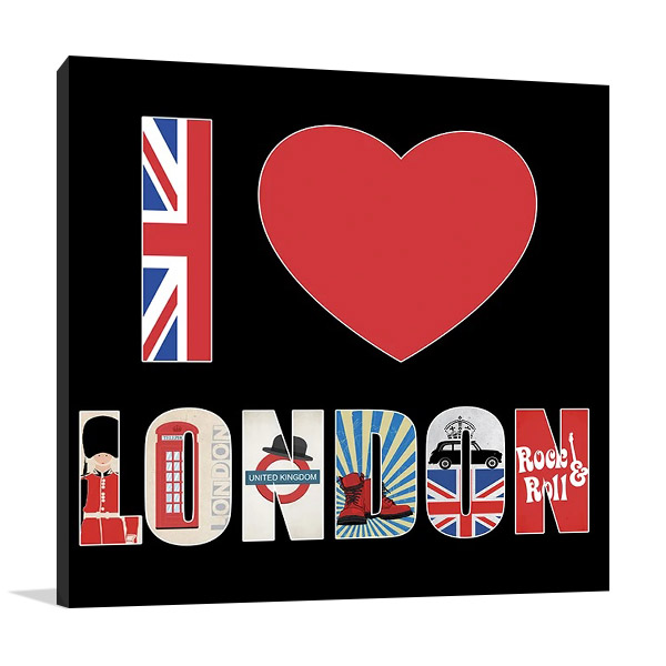 I Love London Wall Print