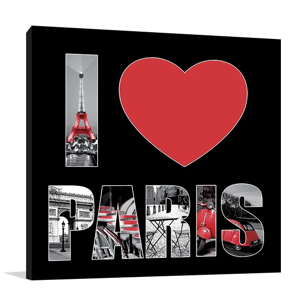 I Love Paris Canvas Print