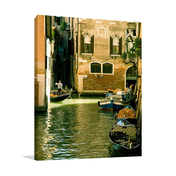 Italy Venice Canal Print on Canvas