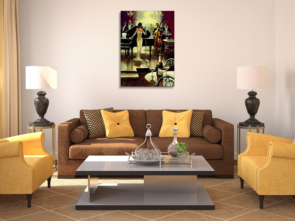 Wall Art Print Woman Singing 