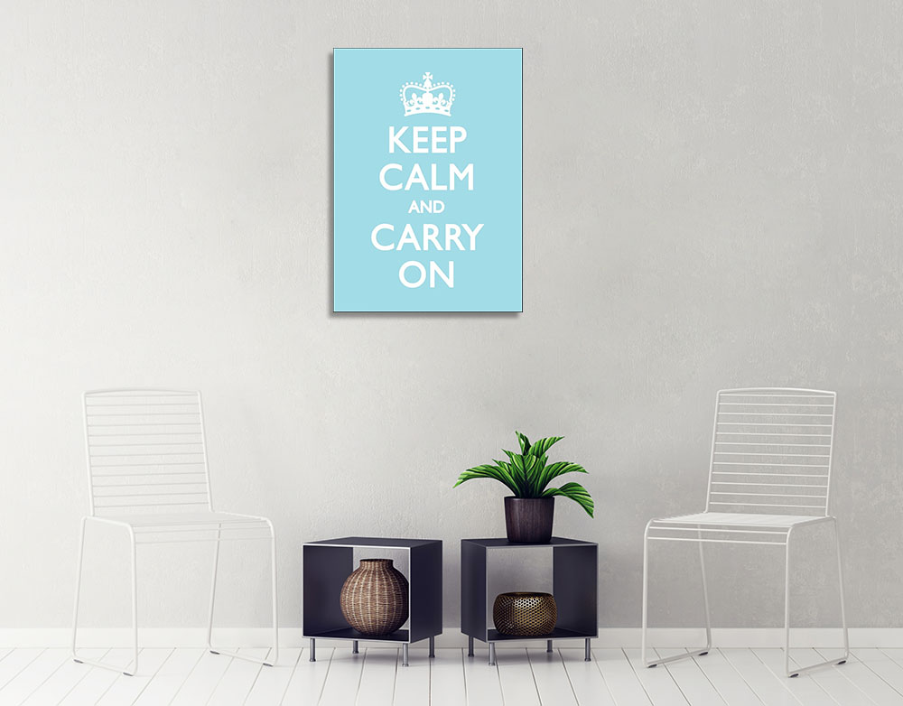 Blue Inspirational Print on Canvas