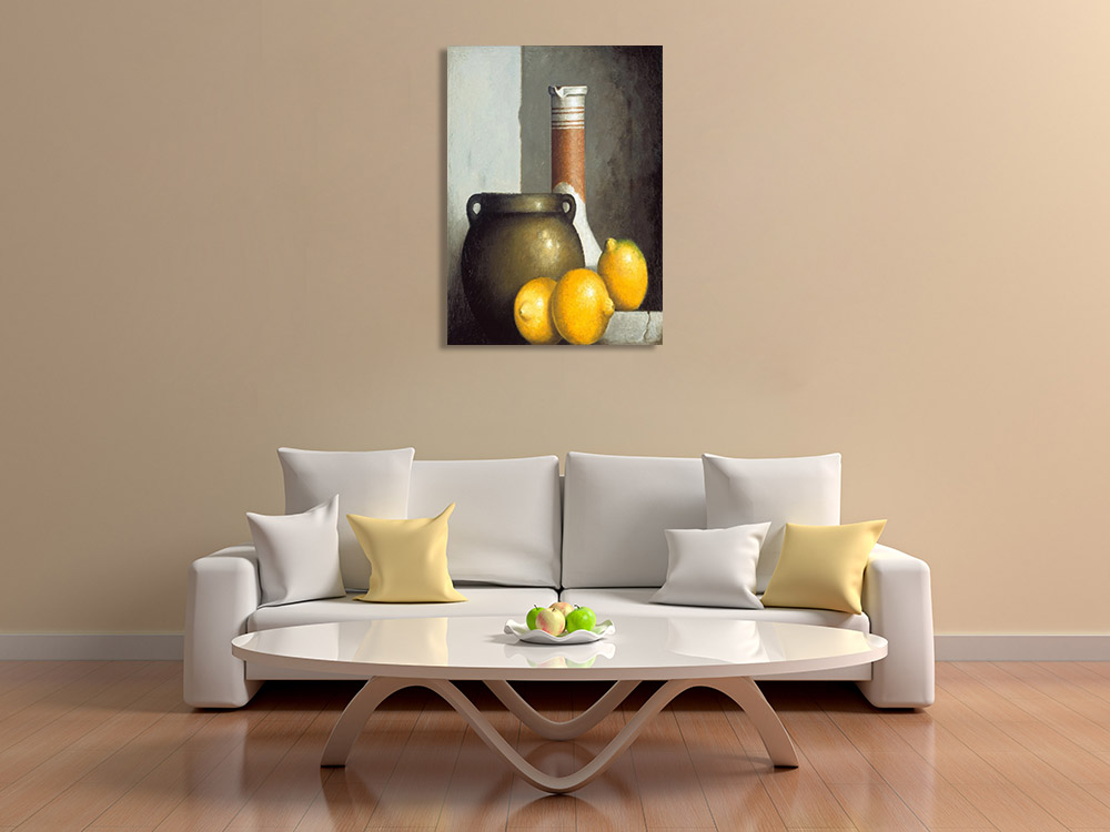 Yellow Wall Print on Canvas