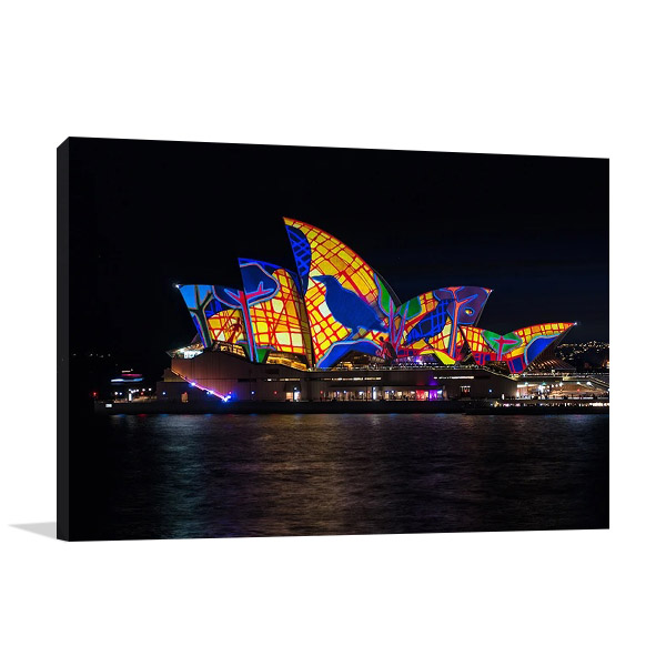 Lighting of Sydney Opera Canvas Print