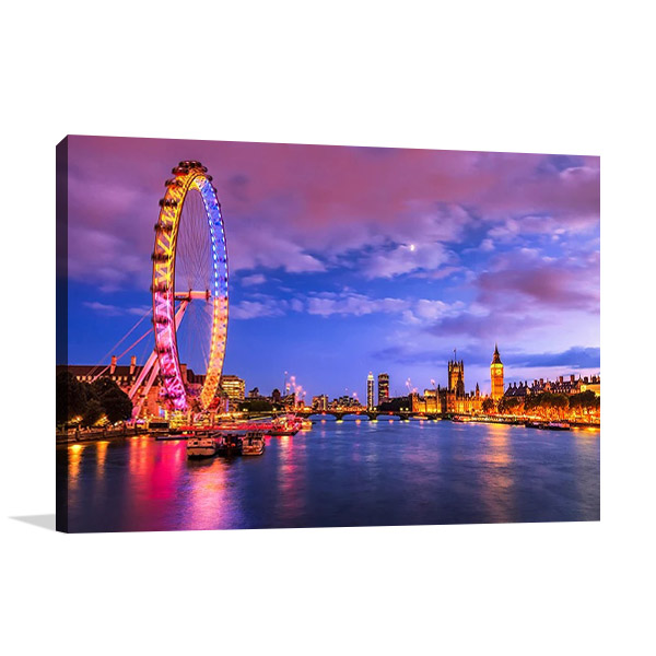 London Eye Twilight Canvas Print