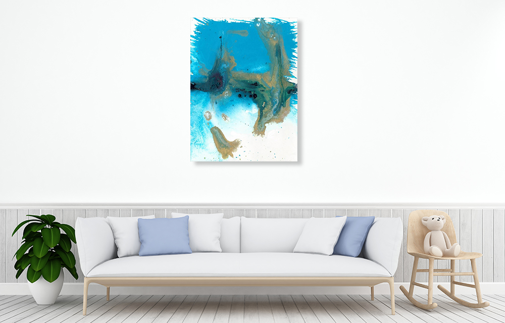 Abstract Watercolour Art Print on Canvas