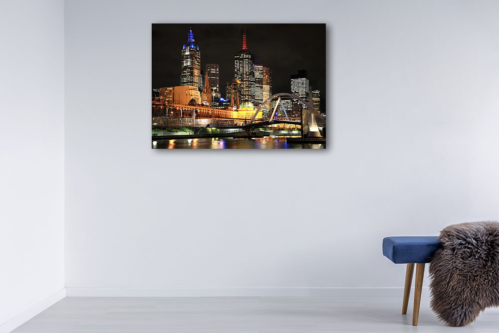 Night City Photography Canvas Print