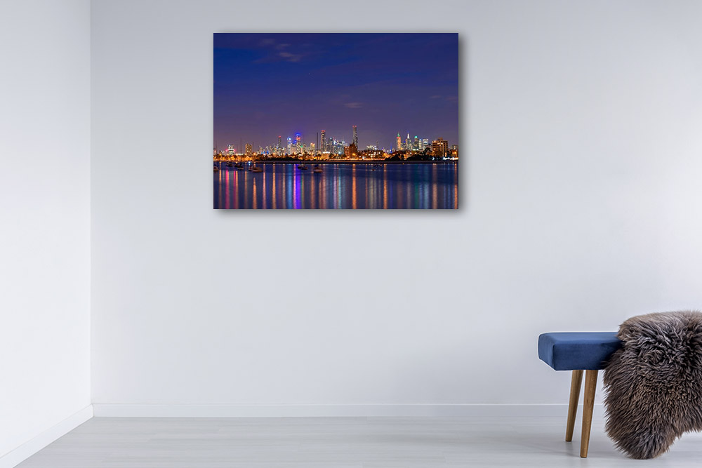 Night Lights Melbourne City Australia