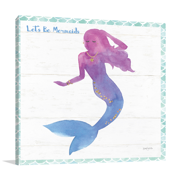 Mermaid Friends III Wall Art Print
