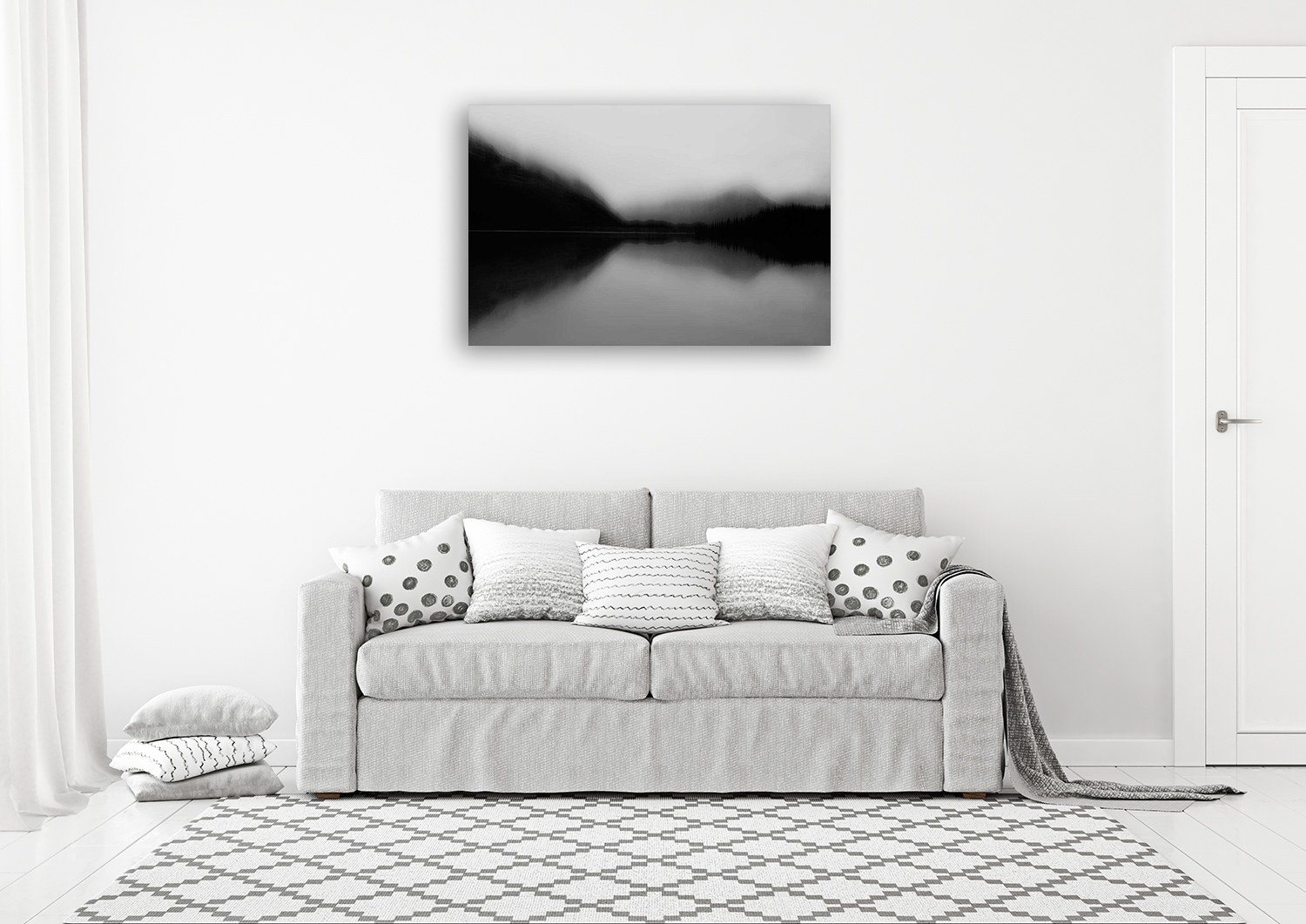 Black and White Art Print Canvas