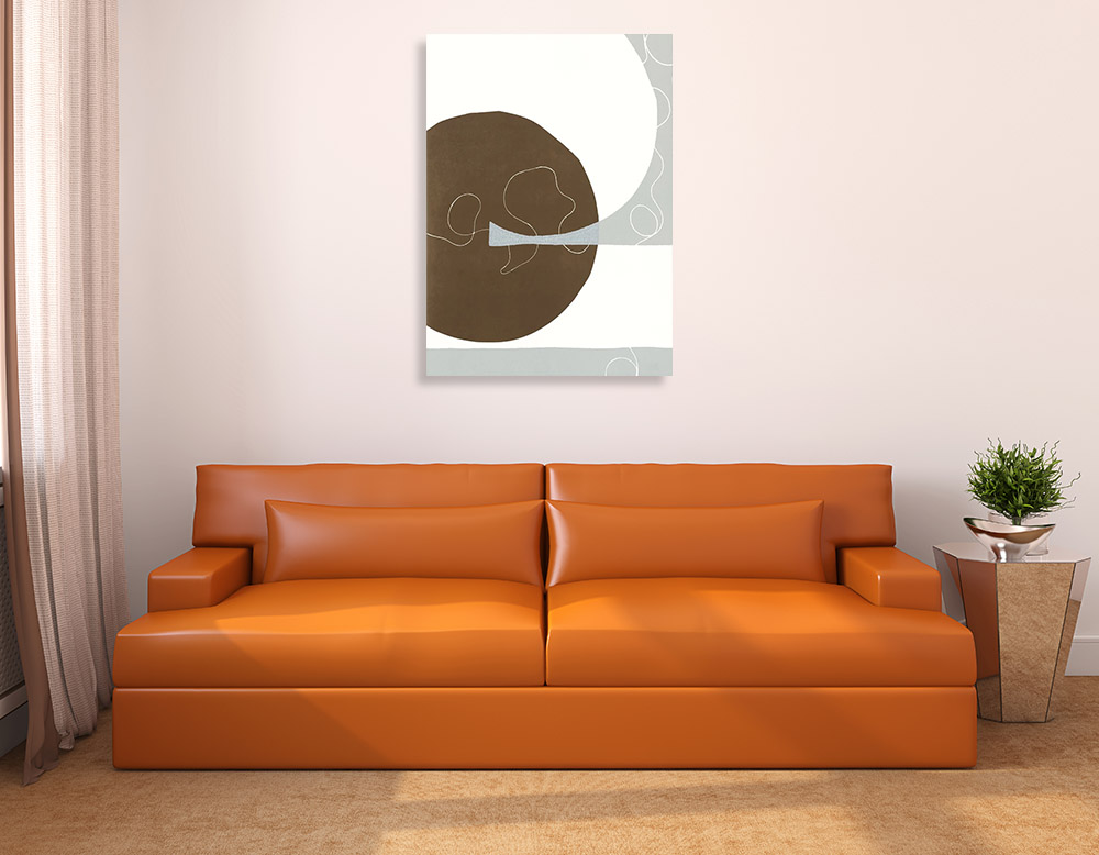 Abstract Lines Shapes Art on Canvas