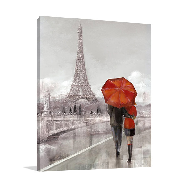 Couple Paris Wall Print