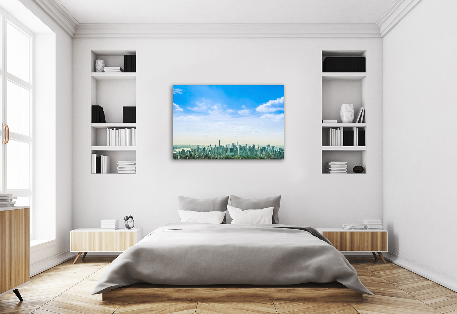 Blue Art Print on Canvas